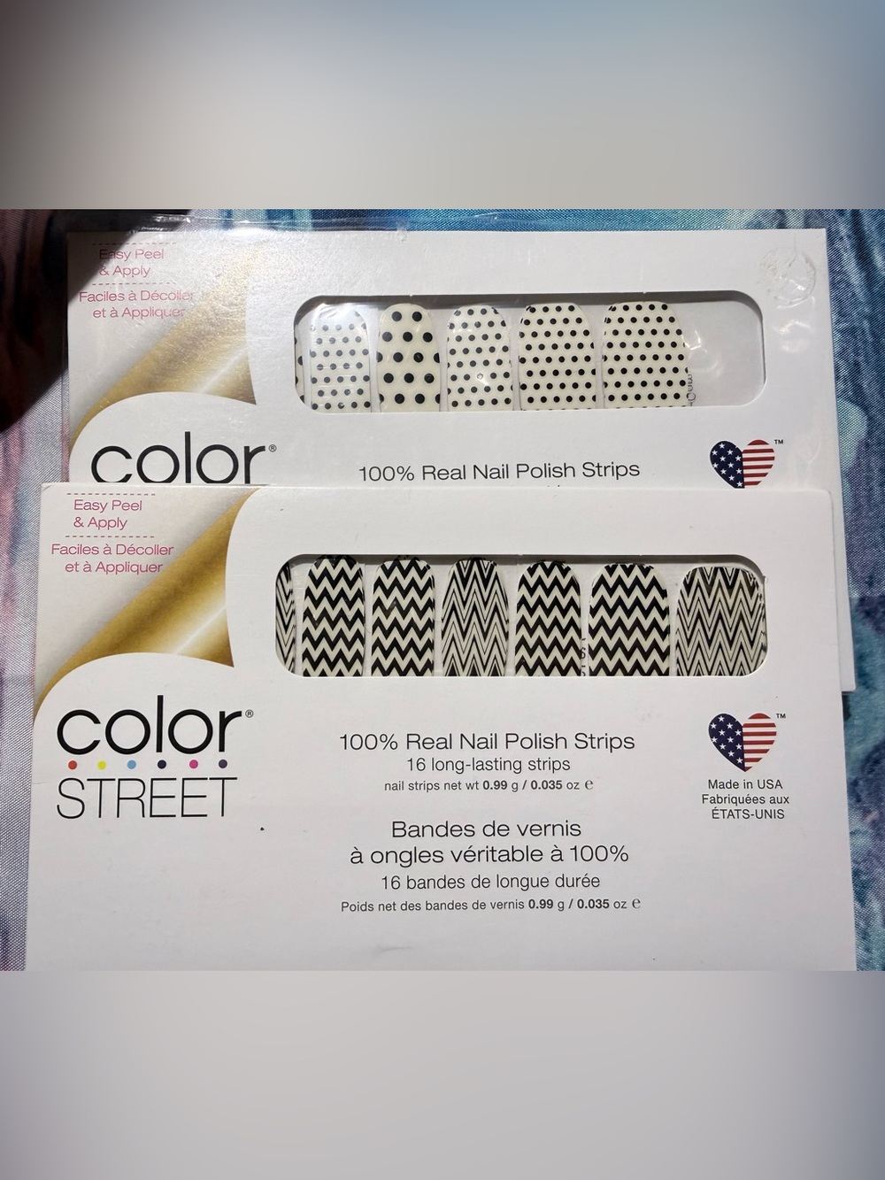 Color Street Nail Polish Strips Polka Dots and Chevrons
